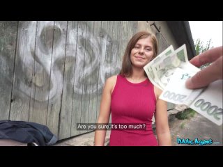 the pick-up artist tricked young ukrainian tiffany blue into sex for money on the street: he fucks a ukrainian refugee in a public place in the pussy